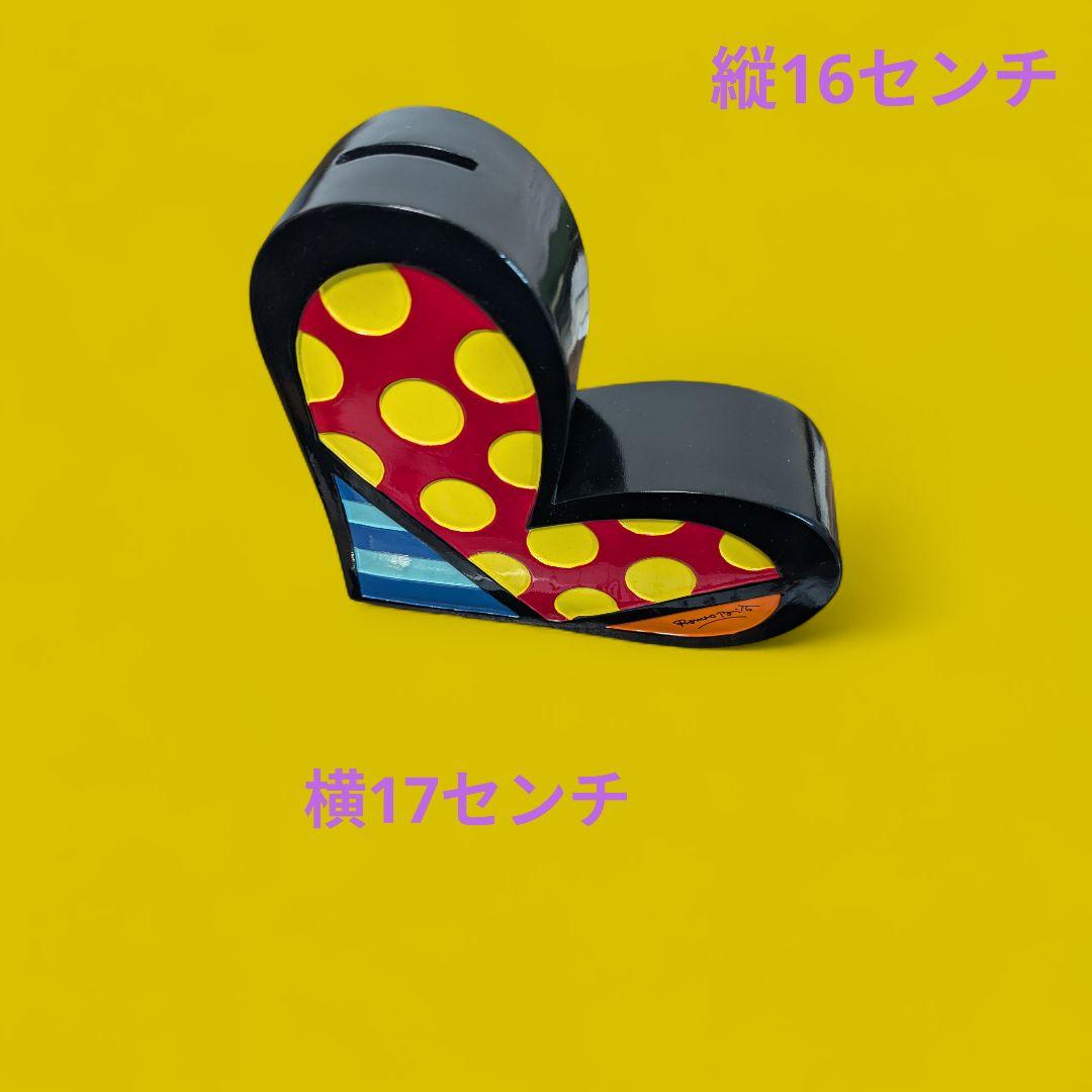 ROMERO BRITTO ハート型貯金箱