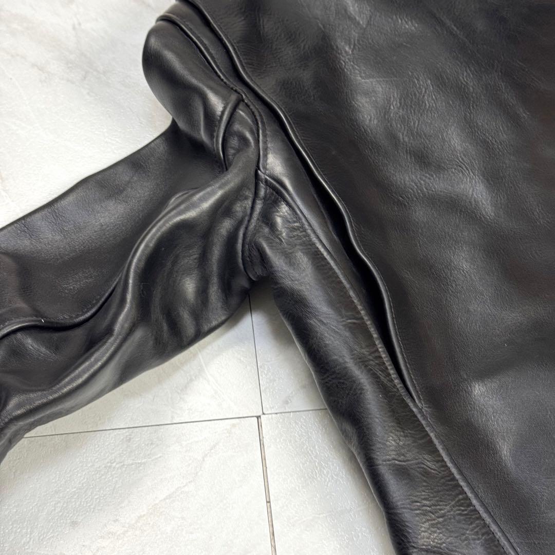 美品 schott 6103us シングルライダース　ホーウィンレザー 34 黒