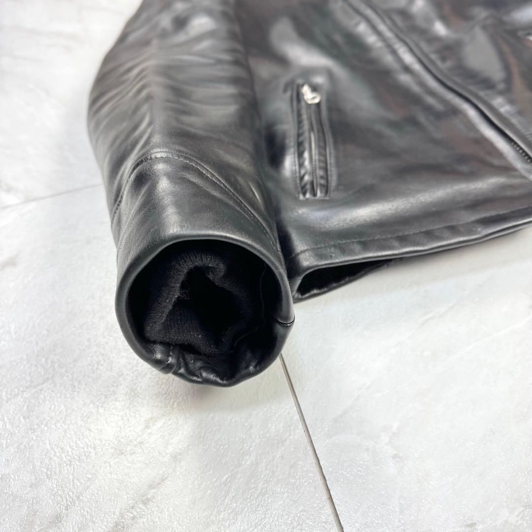 美品 schott 6103us シングルライダース　ホーウィンレザー 34 黒