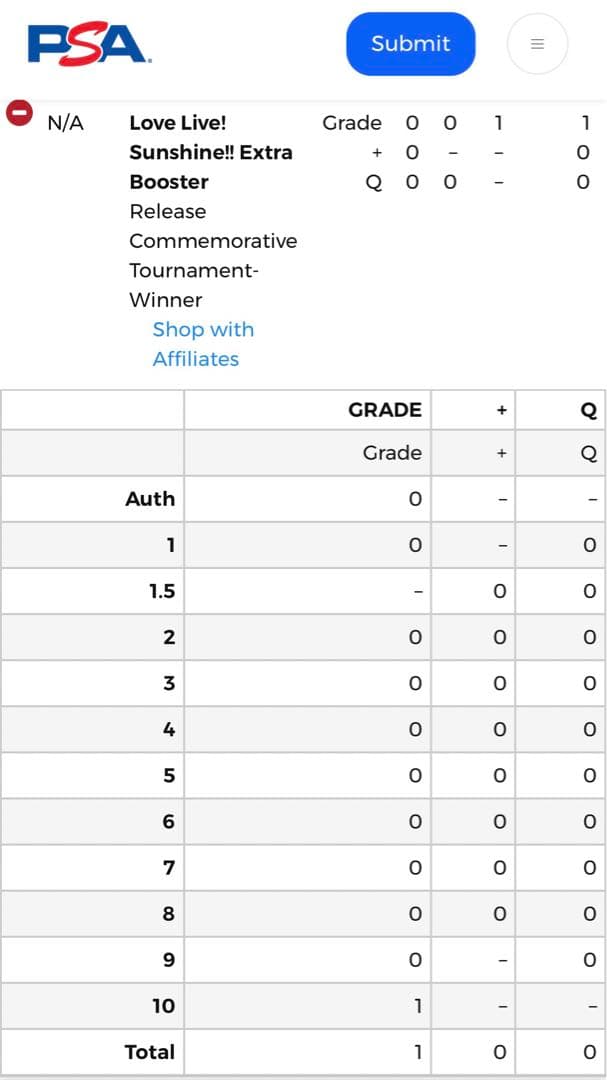非売品 世界で1枚 PSA10 ヴァイス ラブライブ サンシャイン トレカ