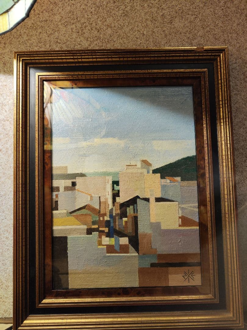 ポール・ヴィヴィアン油彩画 都市風景