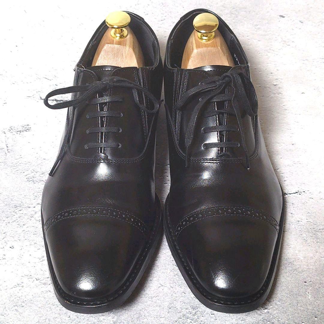 人気定番デザイン 未使用級 REGAL【25】 ストレートチップ サイドゴア 黒