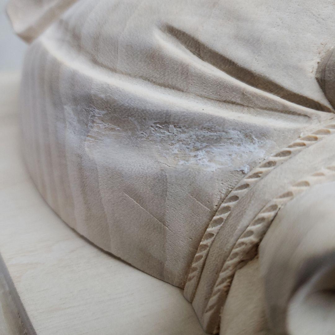 Ｂフライデー　縁起物 七福神楠材１木造り 特上彫り布袋座像★福徳円満 ほていさん