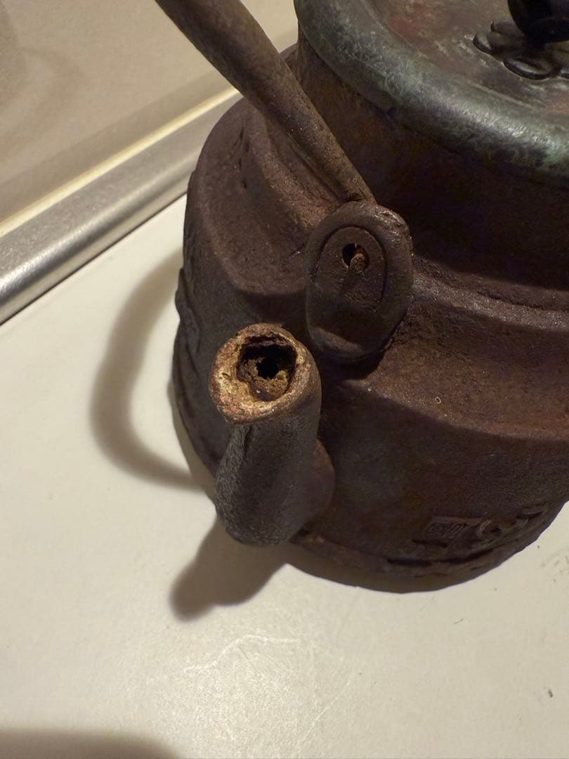 鉄瓶 青龍堂 大国寿造 彫刻 茶道具 茶注 湯沸 時代物