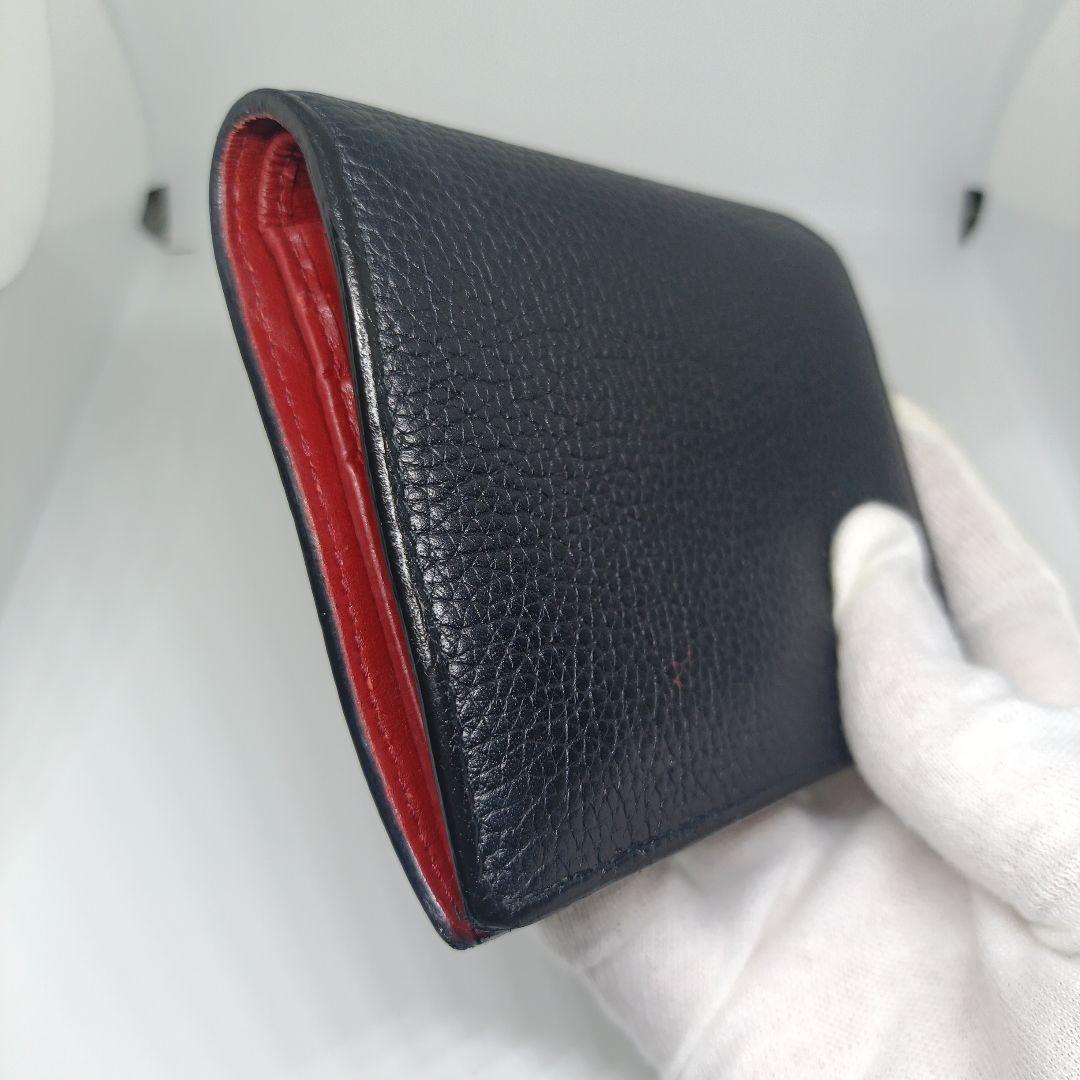 箱あり　プラダ２つ折り財布　PRADA折財布ブラック