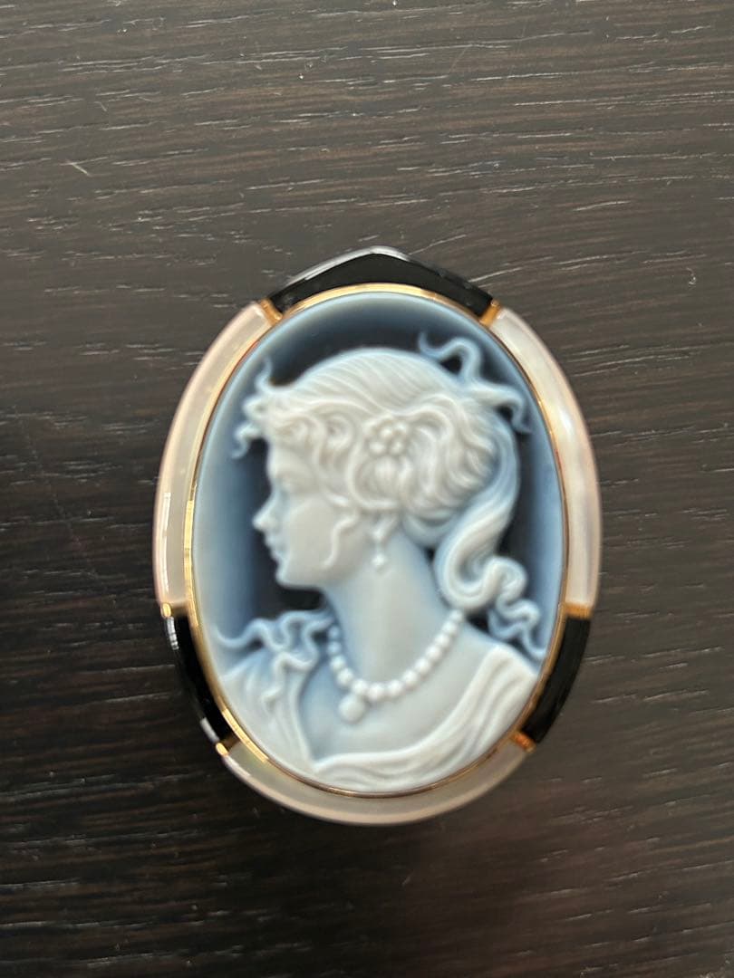 カメオ　ブローチ　K18 シエル　2WAY