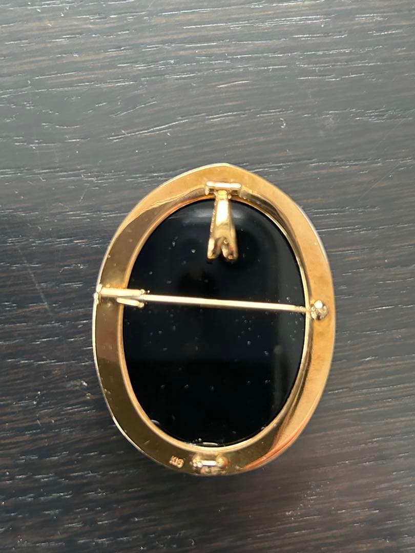 カメオ　ブローチ　K18 シエル　2WAY