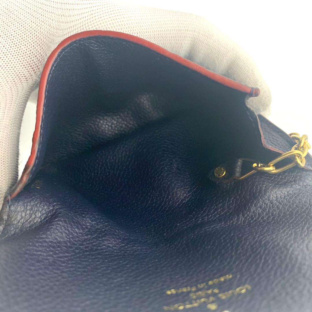 美品✨ ルイヴィトン ポシェットクレ マリーヌルージュ アンプラント 革 財布