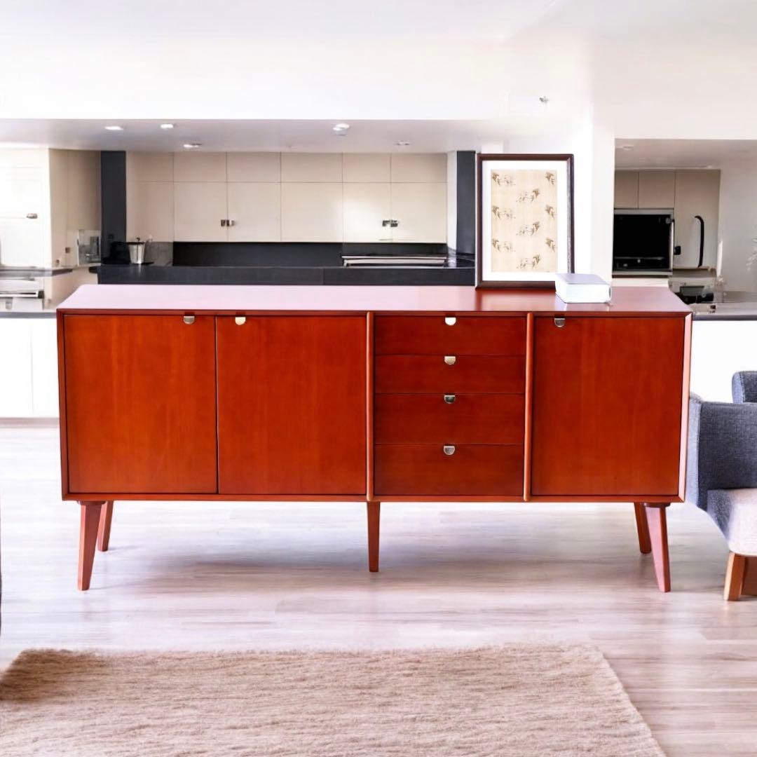 N 新品 160cm リビングボード キャビネット 北欧 ホテル仕様 収納