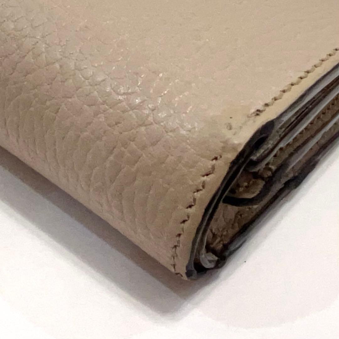 グッチ 折り財布 マーモント GG柄 スプリーム レザー ゴールド金具 ベージュ