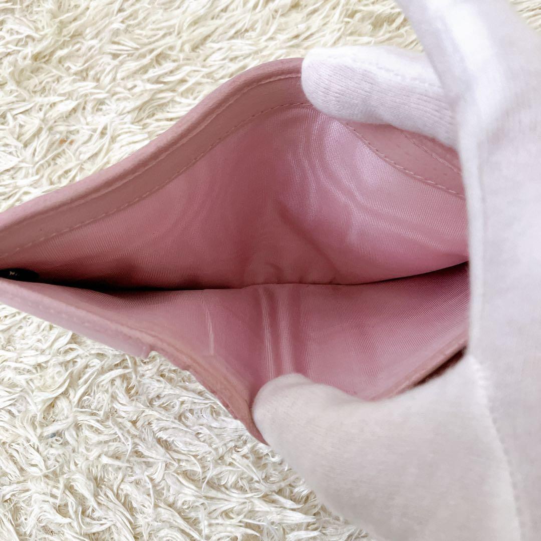 RFID認証済✨ミュウミュウ マテラッセ レザーカードケース 二つ折り ピンク