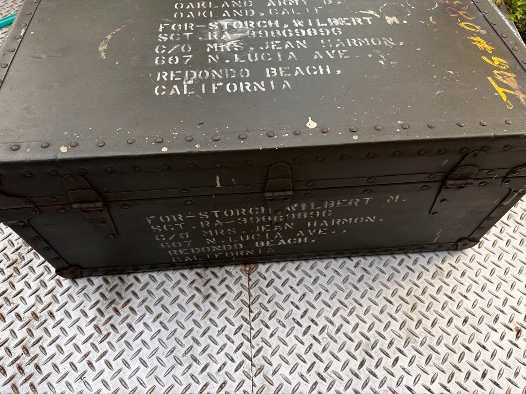 40sミリタリーボックス US 軍物　対戦物　ヴンテージ家具　アンティーク家具