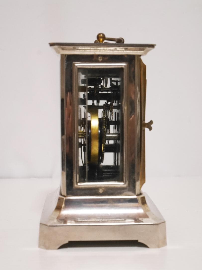 アンティーク★精工舎　オルゴール付　ゼンマイ式　置時計　木ケース付◆中古