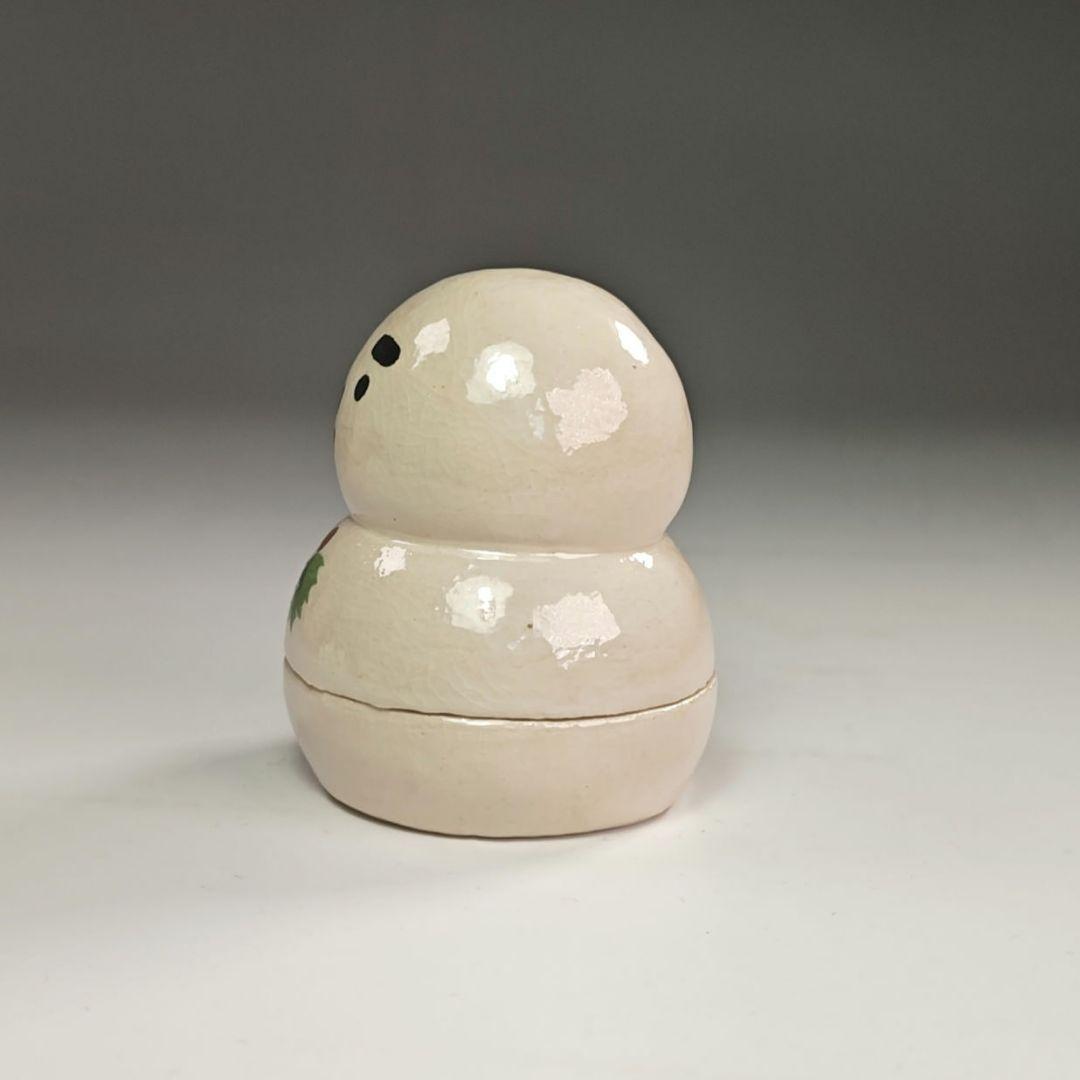 ウ305 香合『桂窯　伊東桂楽造』『雪だるま　香合　共箱』茶道具
