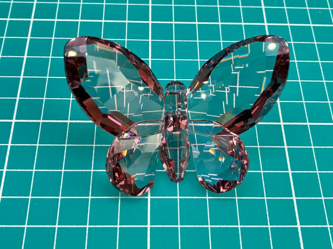 スワロフスキー バタフライ 蝶 置物ピンク