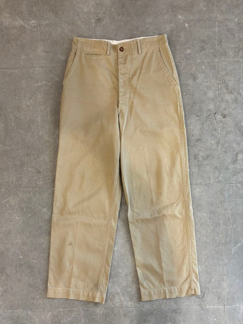 40s 　50s vintage M-45　カーキ　チノパン us army