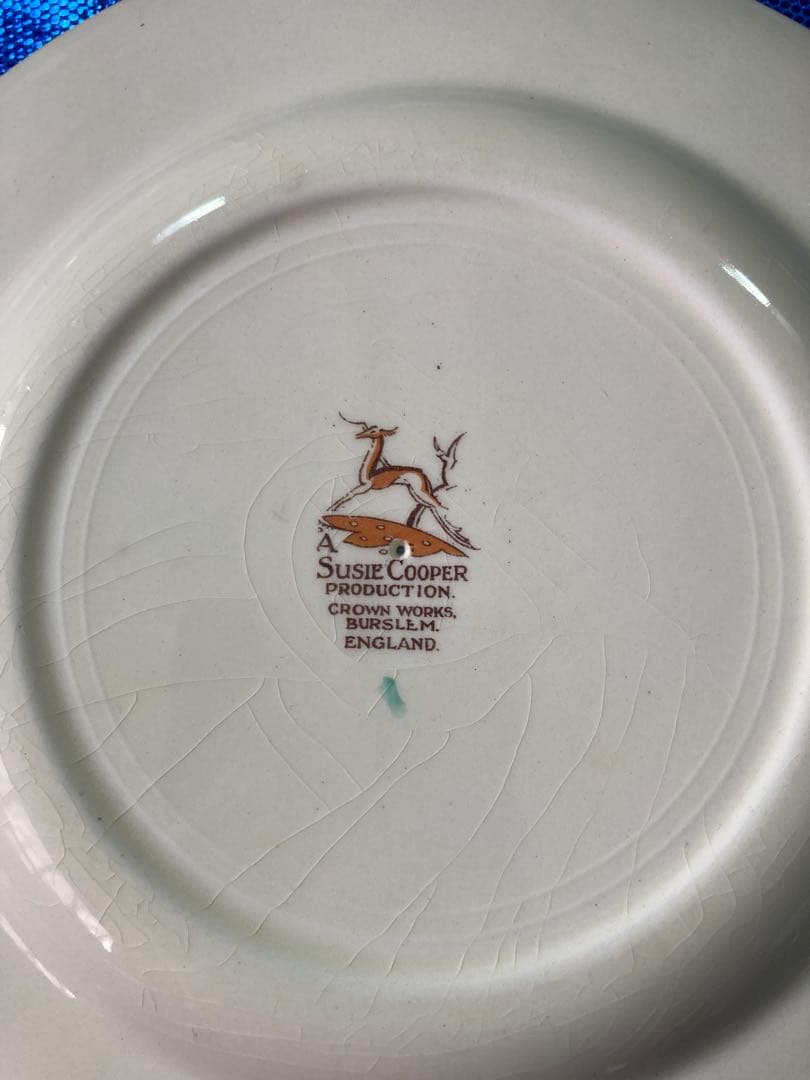 Susie Cooper スージークーパー　ドレスデンスプレイ　プレート　2枚
