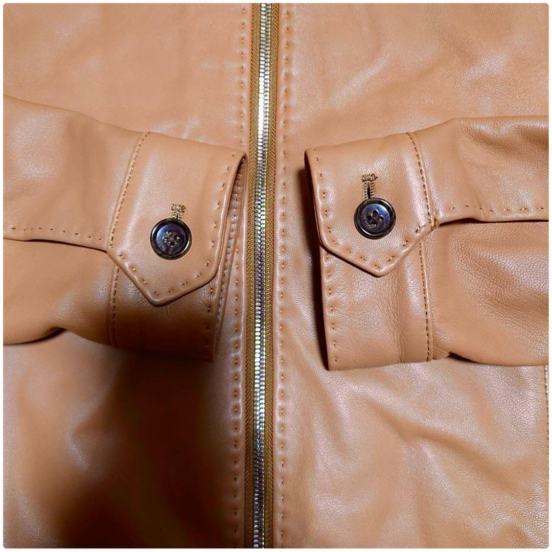 定価5.1万 メンズビギ 最高級ラムレザークロームタンニングジャケット 1/SM