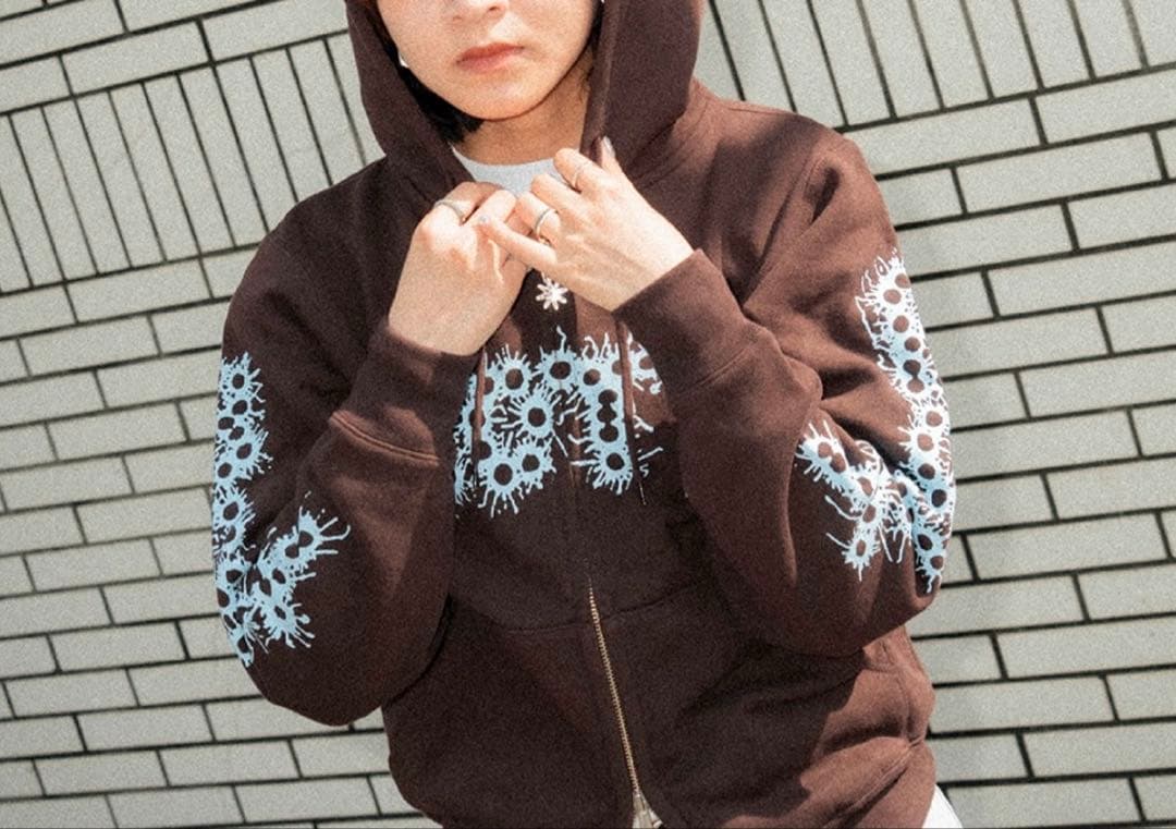 BoTT / ボット BANG LOGO ZIP HOODIE ブラウンパーカー