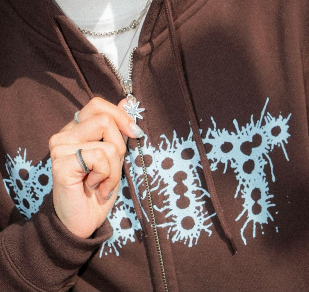 BoTT / ボット BANG LOGO ZIP HOODIE ブラウンパーカー