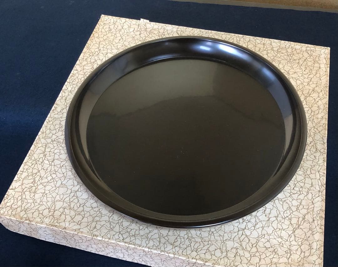 《レ》茶道具 真塗 大円盆 木製漆器 元箱　251125え6
