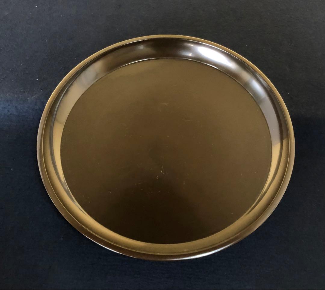 《レ》茶道具 真塗 大円盆 木製漆器 元箱　251125え6