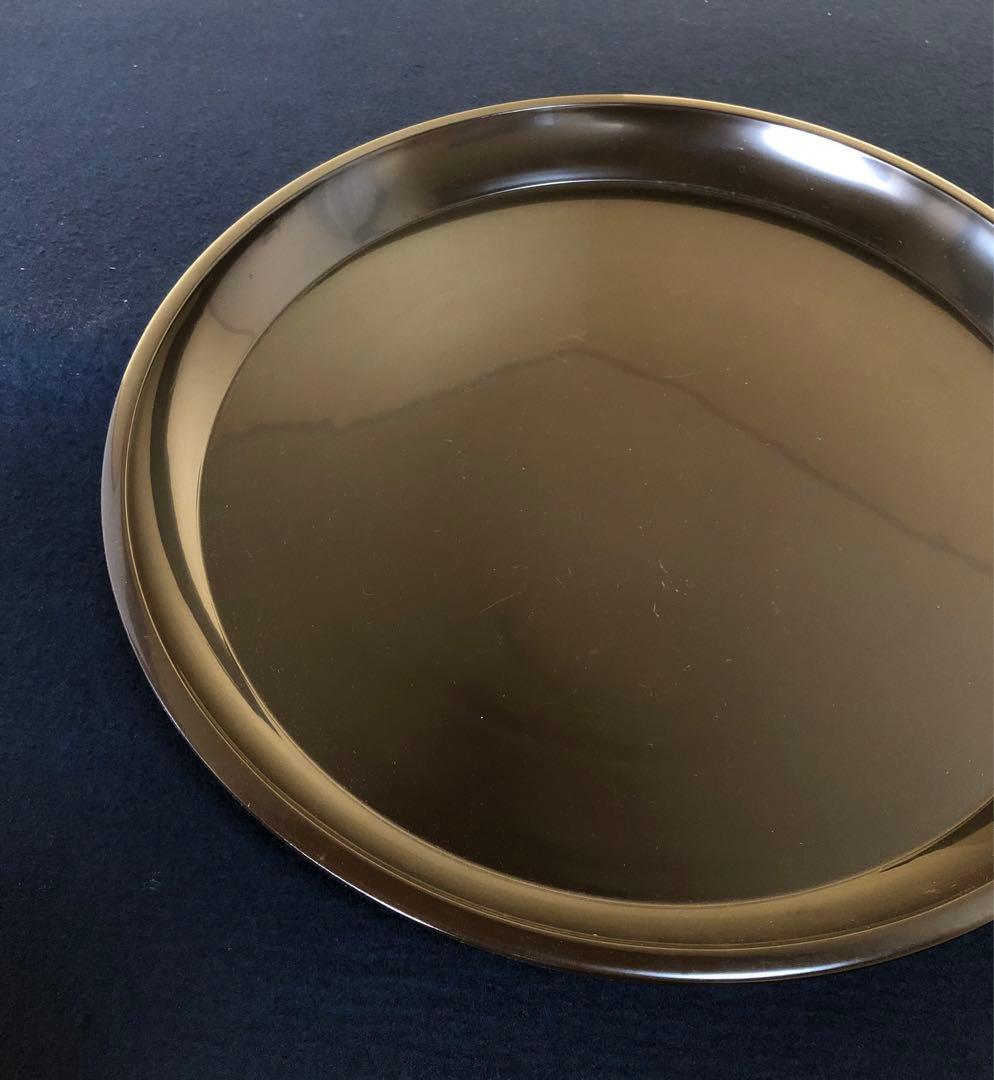 《レ》茶道具 真塗 大円盆 木製漆器 元箱　251125え6