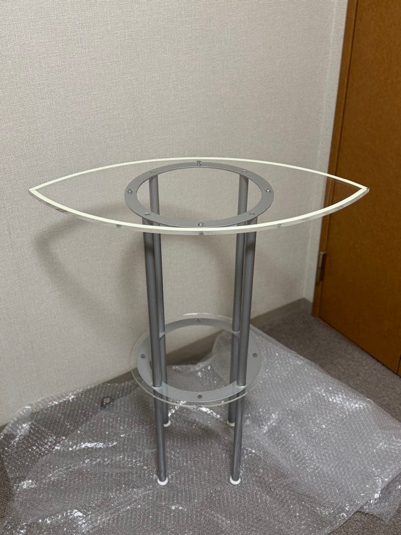 【宇多田ヒカル本人がLIVEで使用したドリンク用テーブル】ガラスサイドテーブル