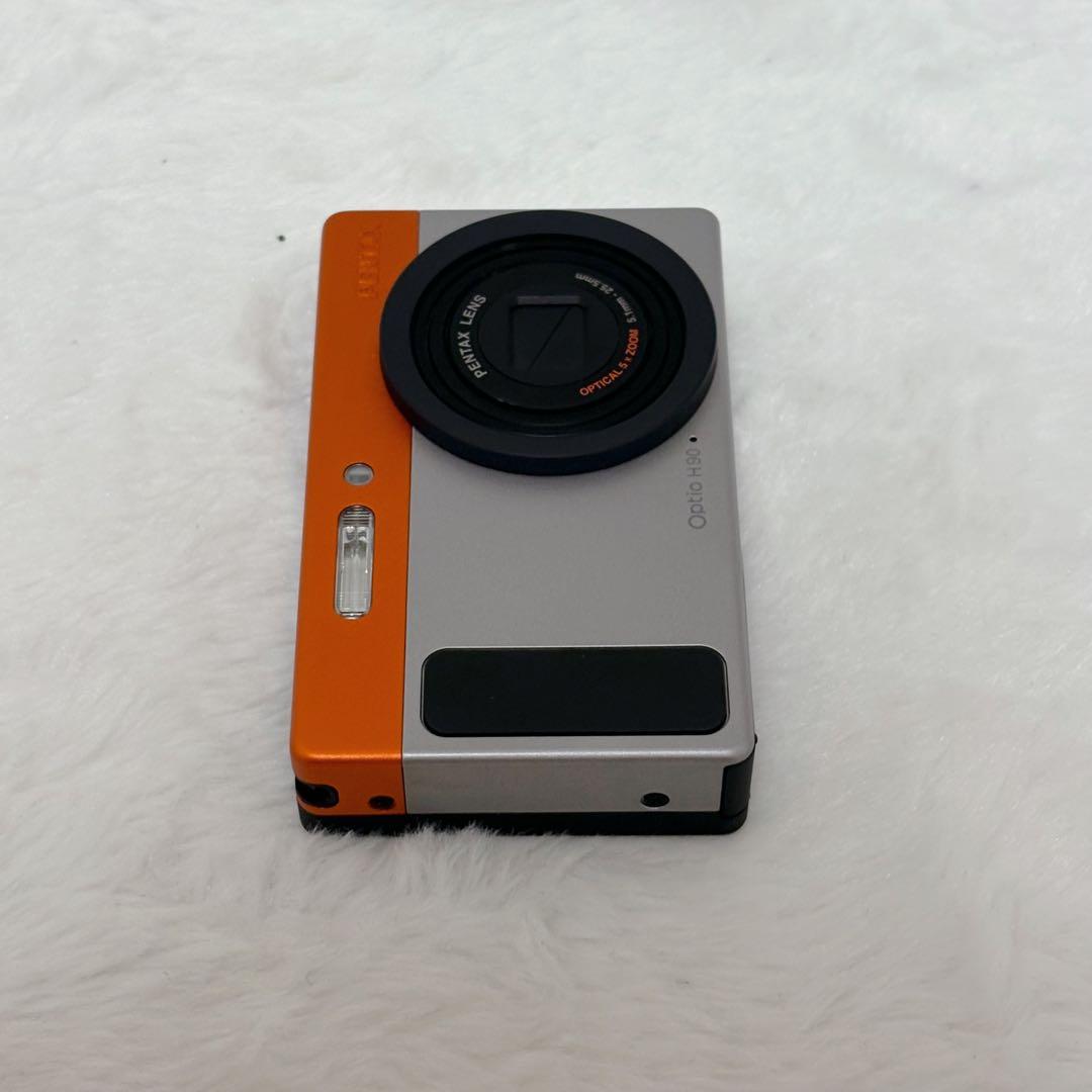 【美品】PENTAX Optio H90 オレンジ シルバー　可愛すぎるコンデジ