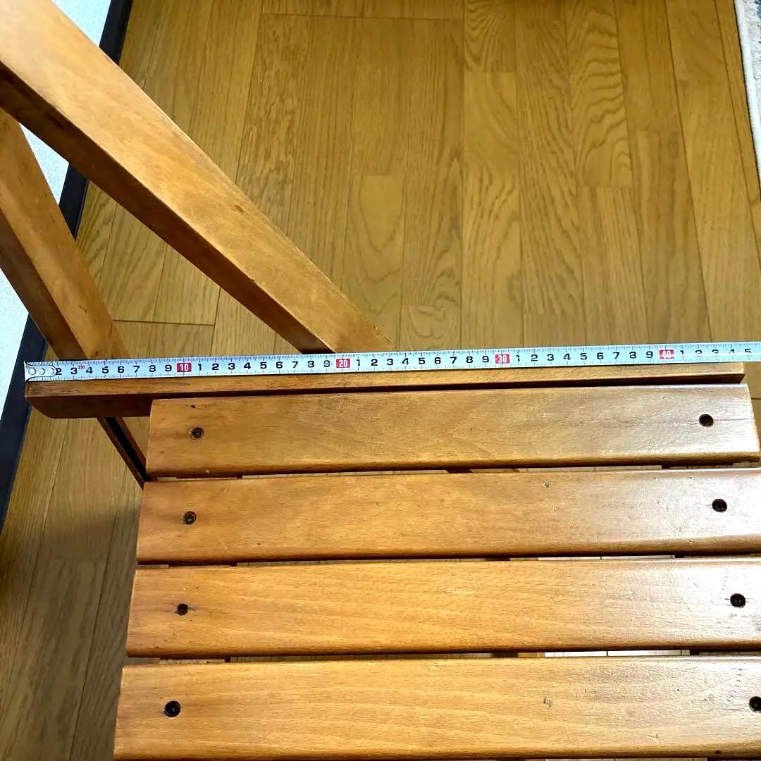 フォールディングチェア 折りたたみ椅子 木製 アンティーク４脚セット