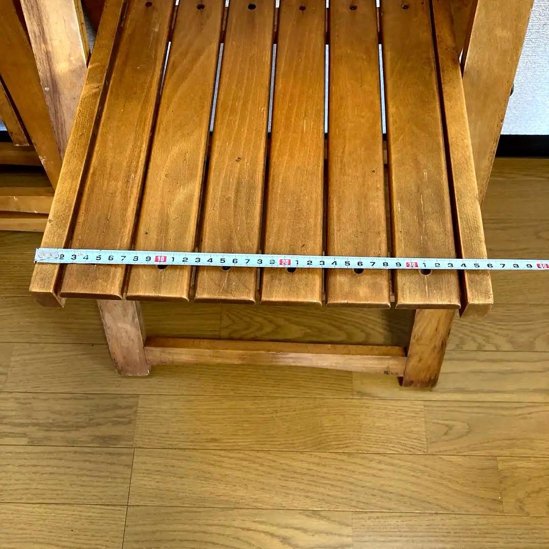 フォールディングチェア 折りたたみ椅子 木製 アンティーク４脚セット