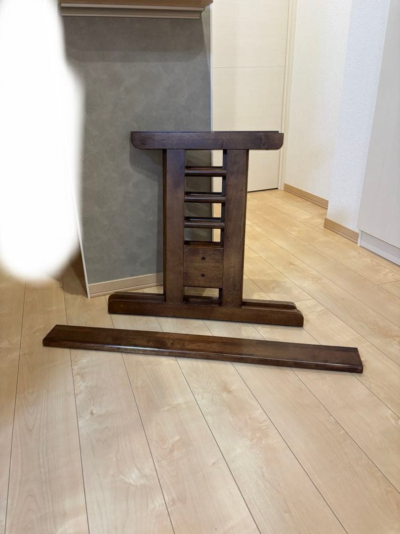 アンティーク風 無垢材 ダイニングテーブル（4人掛け・ブラウン）