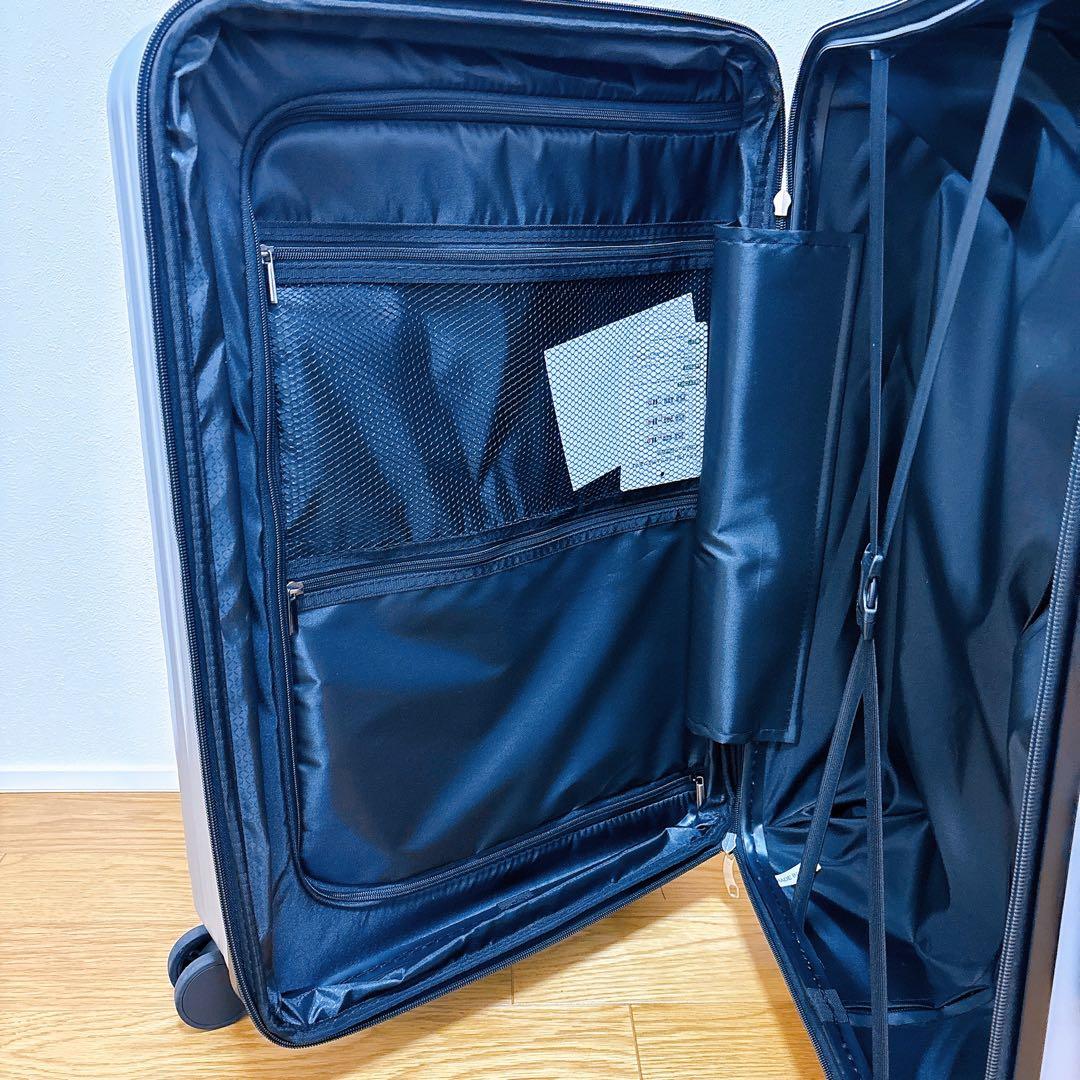 スーツケース キャリーケース L TSAロック 拡張型 軽量　シルバー　おしゃれ