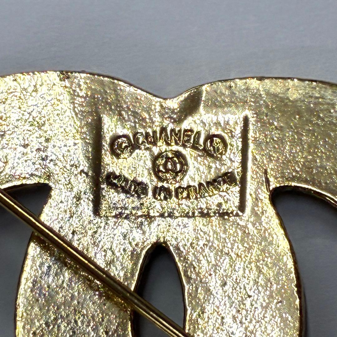 ∞CHANEL　シャネル　ココマーク　ラインストーン　ブローチ