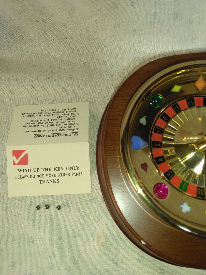 オルゴールのルーレット付き万華鏡