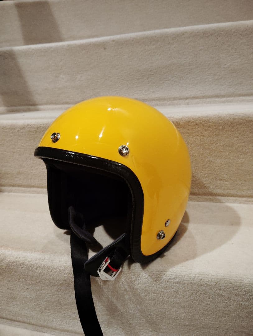 スモール ジェットヘルメットイエロー【フリーサイズ】57-60cm レトロ