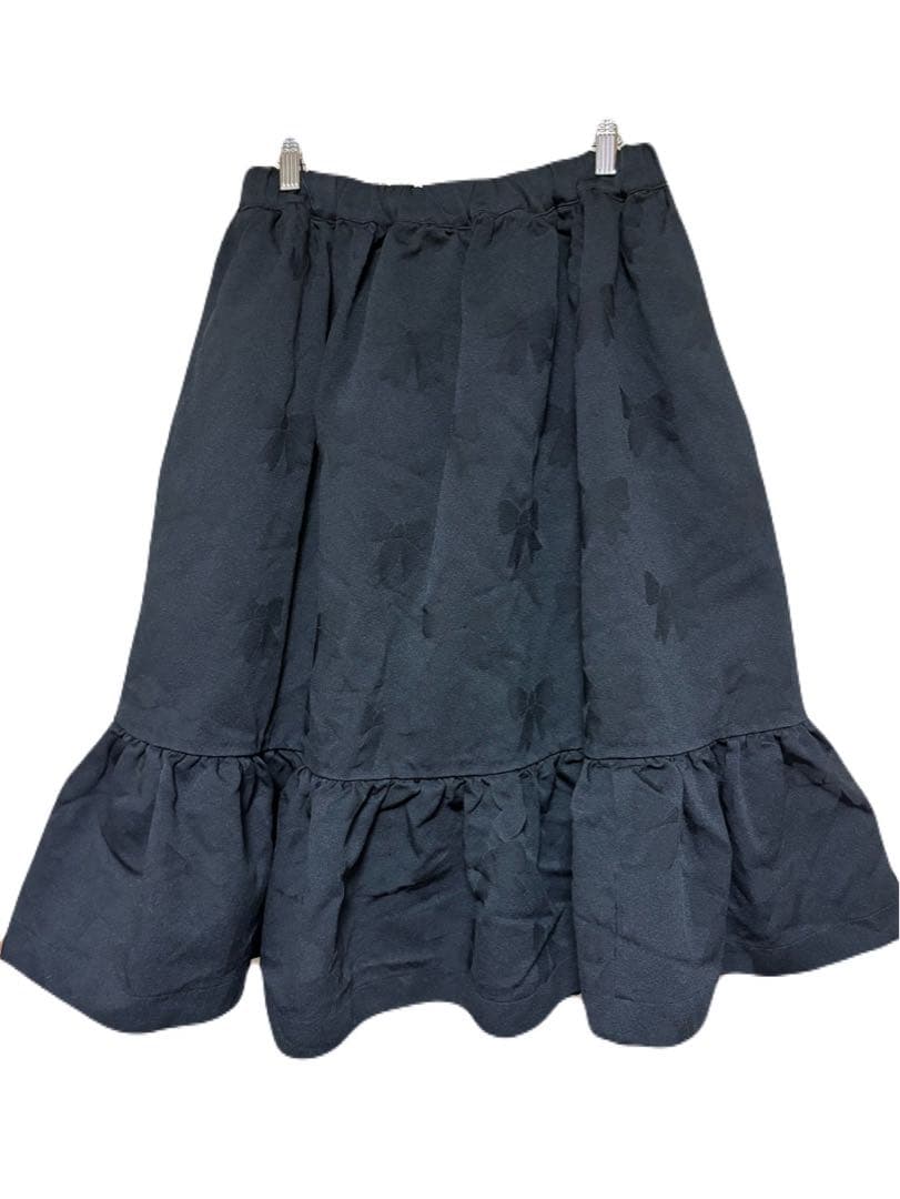 コムデギャルソンガール　2024AWポリ縮絨リボンスカート