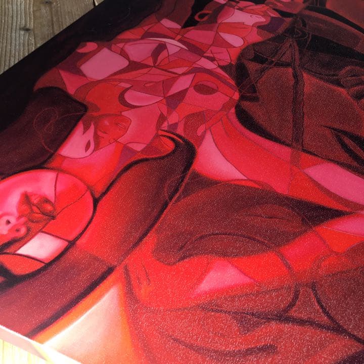 大型　アート　キャンパス　女性