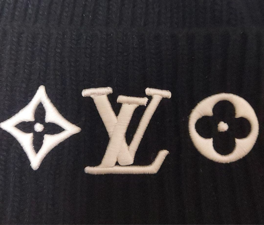 LOUIS VUITTON ブラック ビーニー M77872 美品