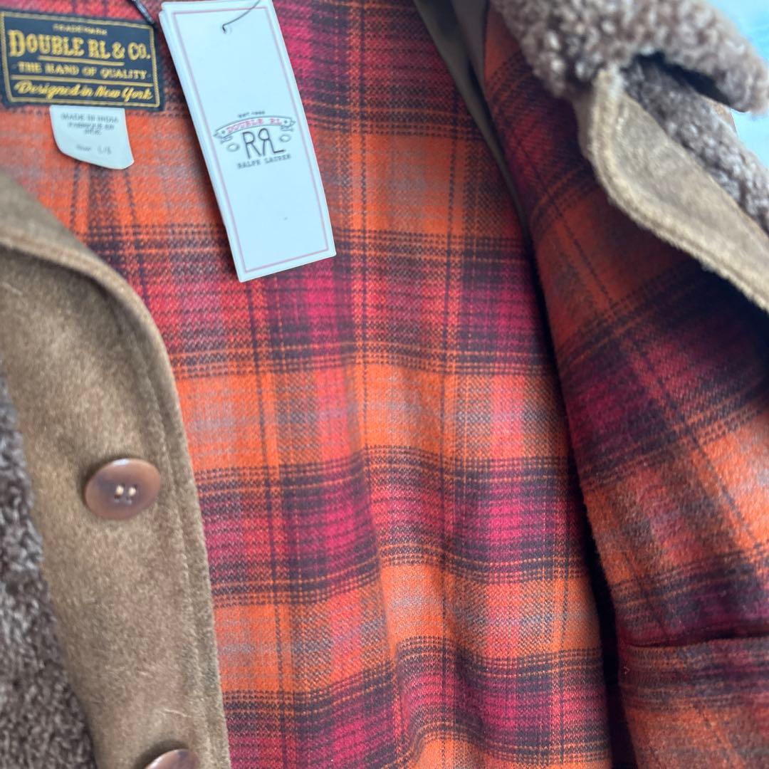 ダブルアールエル　RRL 熊ジャン　シアリング　スエード　L