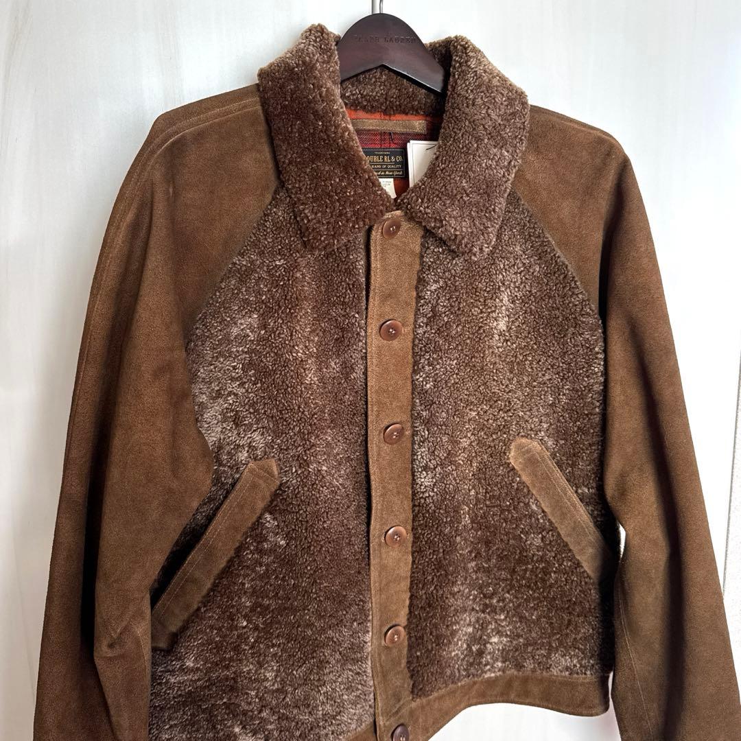 ダブルアールエル　RRL 熊ジャン　シアリング　スエード　L