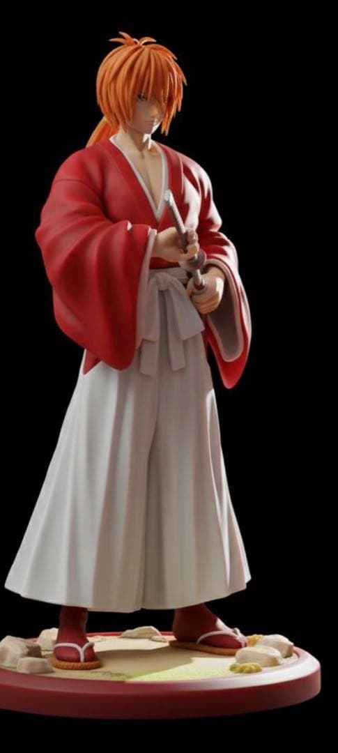 ガレージキット　ガレキ　るろうに剣心　緋村剣心　未塗装未組立　1／7スケール