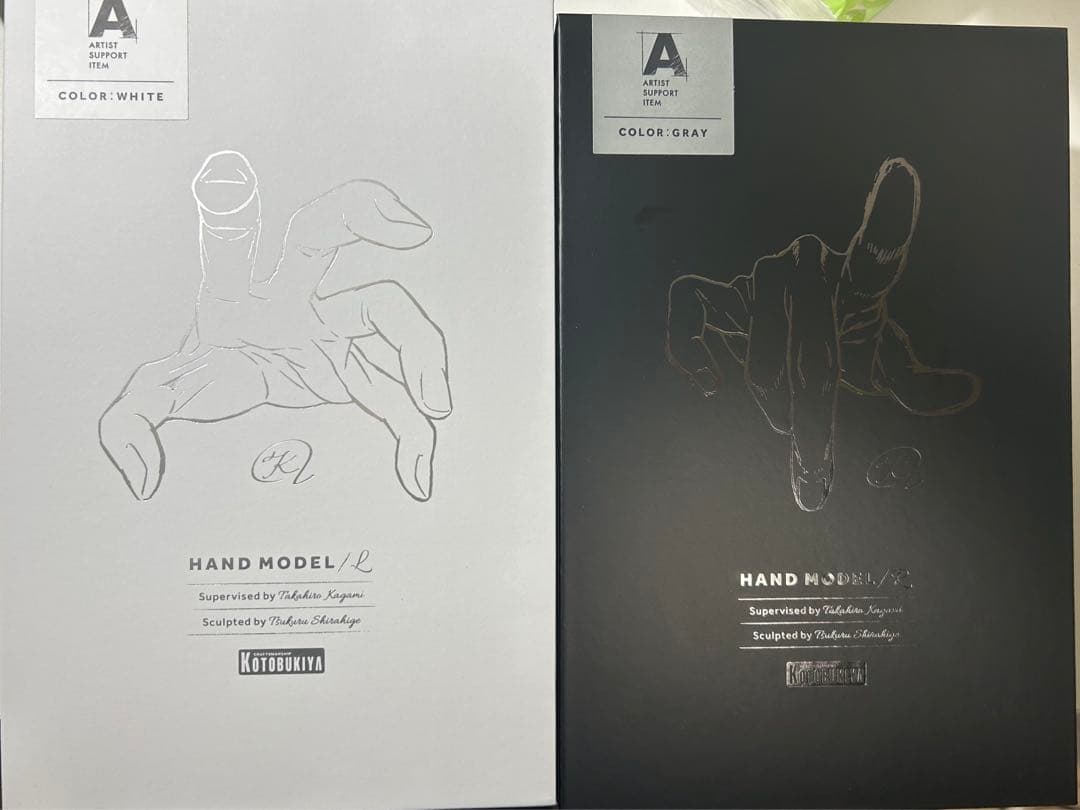 コトブキヤハンドモデル 左右セット グレー&ホワイト