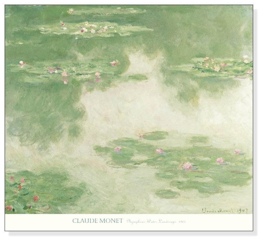 額装品/睡蓮と水辺の風景 1907/クロード モネ/ポスター/アート/インテリア