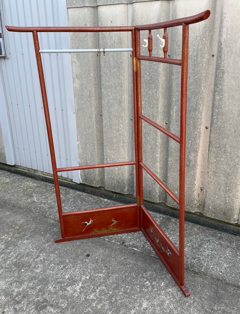 稀少/古道具/当時物/無垢材/木製/衣紋掛け/衣桁/着物掛け/27