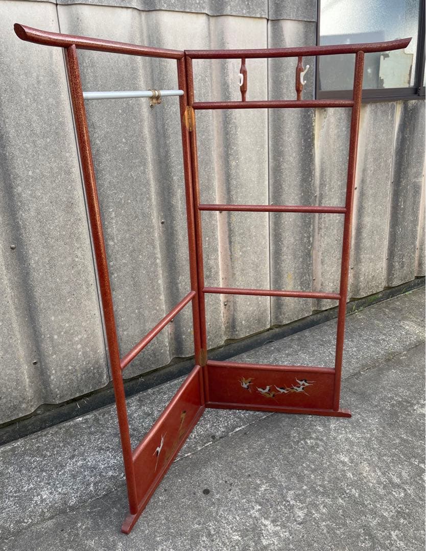 稀少/古道具/当時物/無垢材/木製/衣紋掛け/衣桁/着物掛け/27