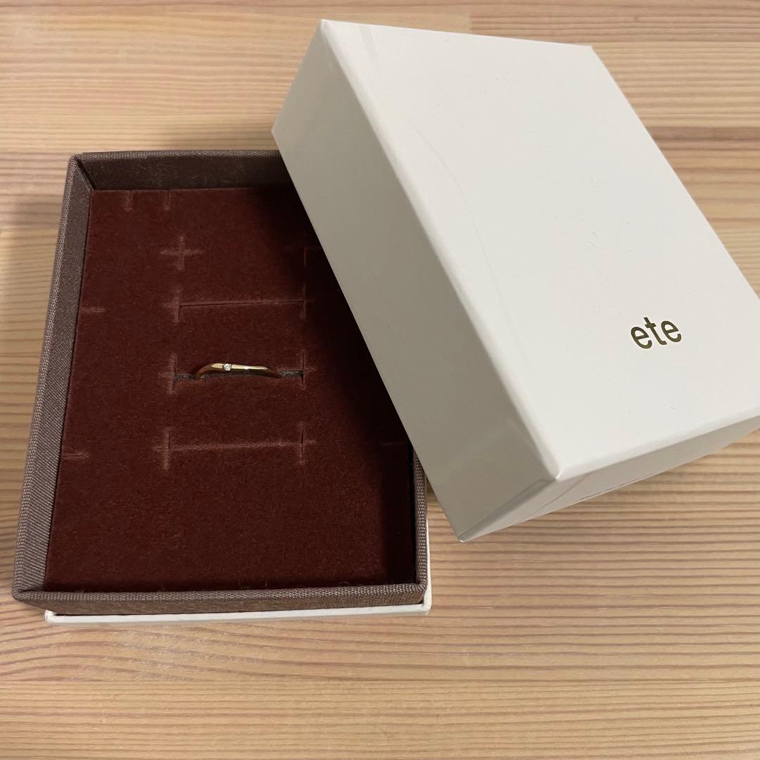ete K10YG ペア ダイヤモンド リング 7号