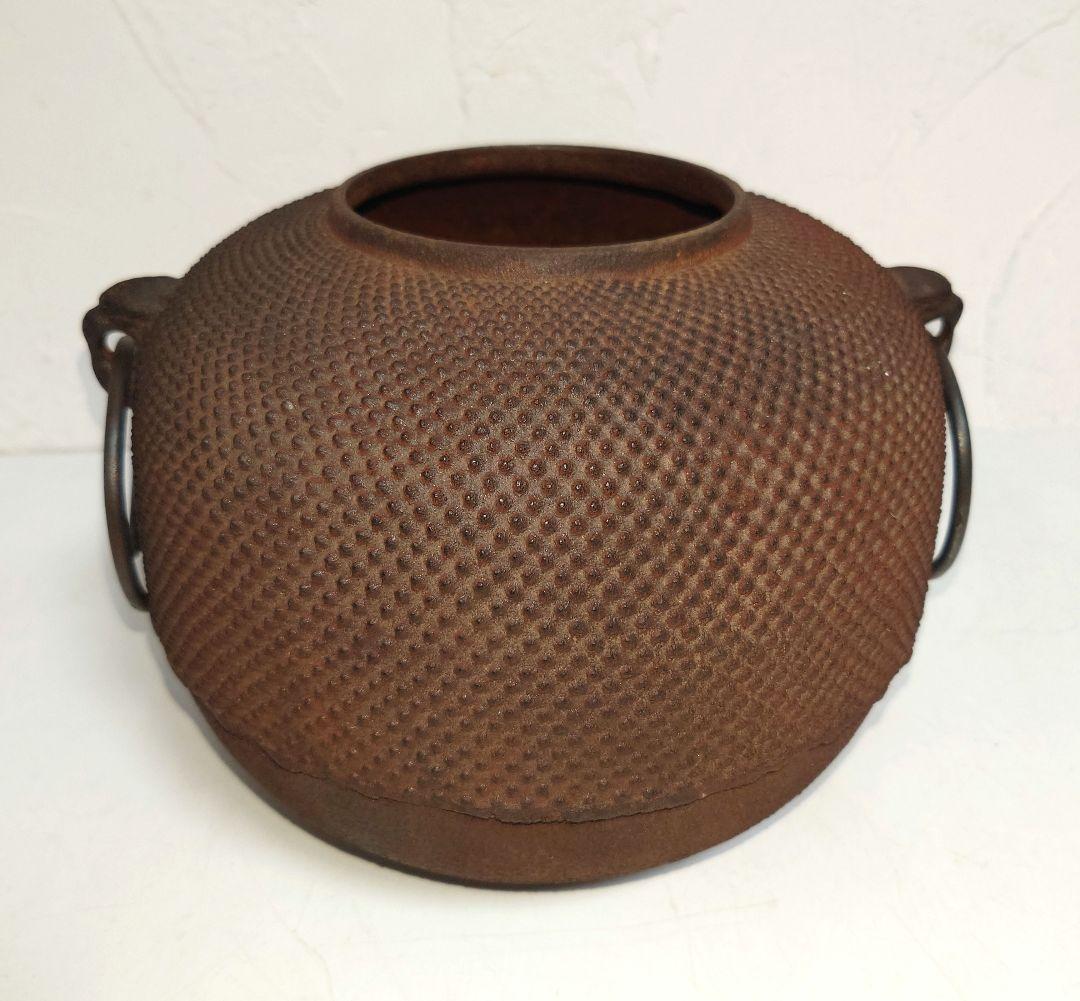 茶釜 茶がま あられ 茶道具 茶室 骨董品 古道具 アラレ 鉄瓶 茶道 霰星