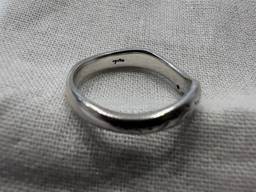 agete アガット　シルバー　ダイヤ　リング　11号　ヴィンテージ感