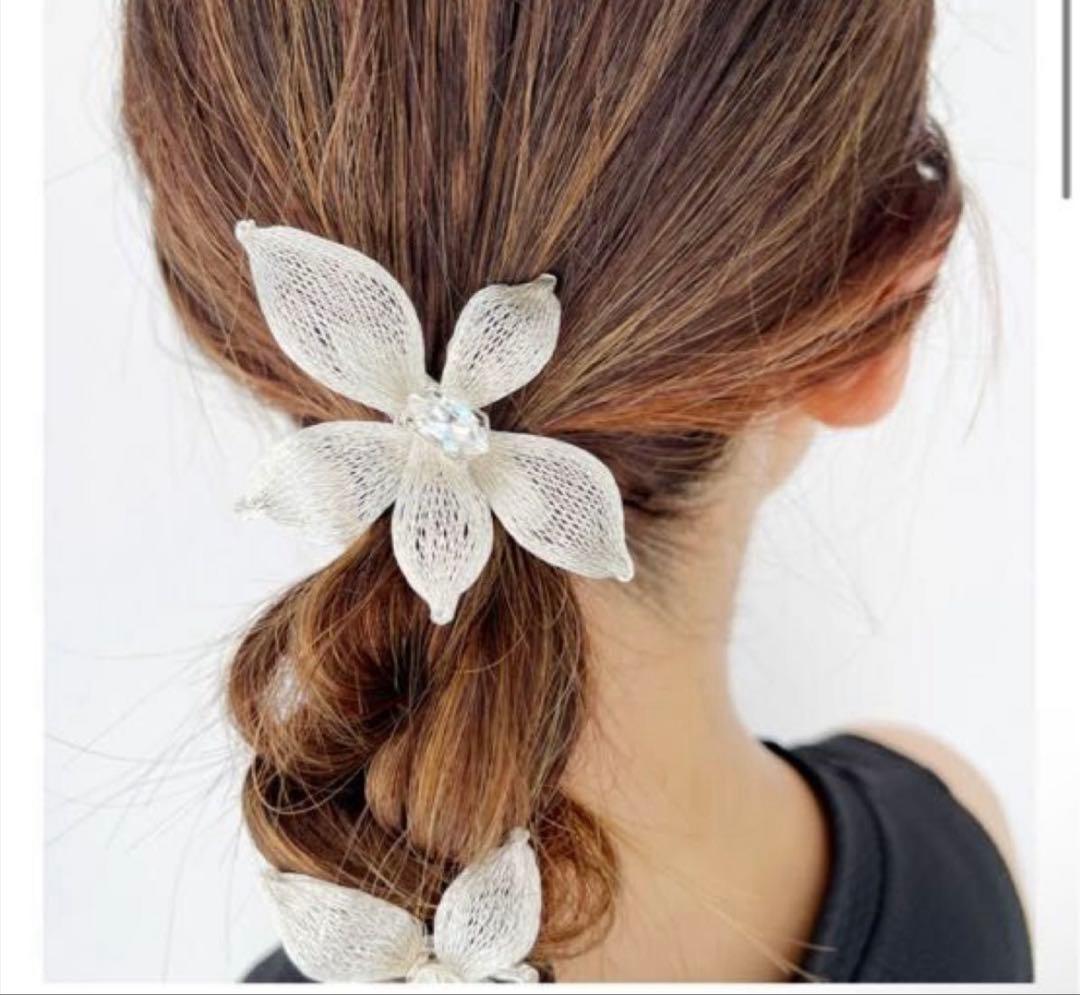 ソ*ユ様 メッシュ スモール スパイダー フラワー ビーク クリップ